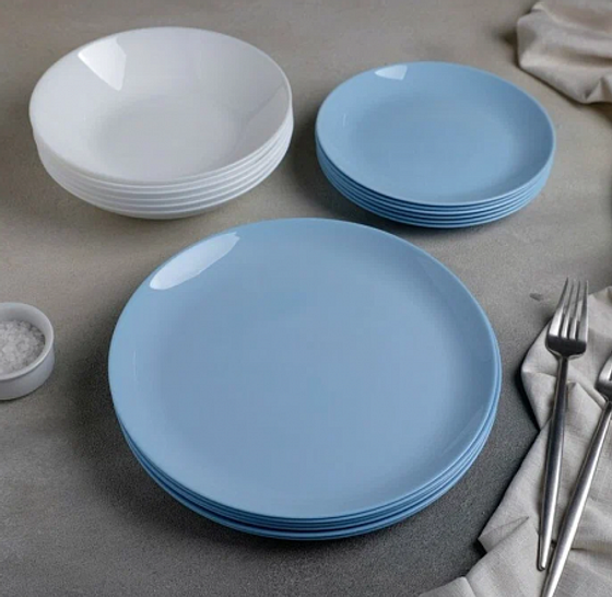 Столовый набор 19 предметов ДИВАЛИ БЛЮ