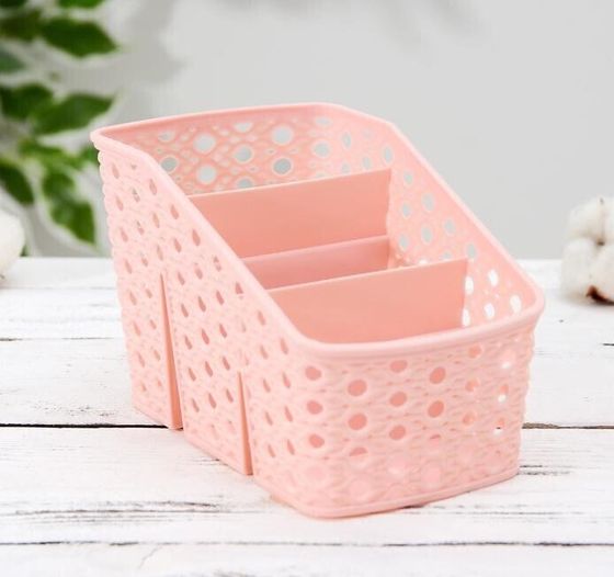 !09 Органайзер "Петельки" 3 отделения 15,5×13,5×10 см, цвет МИКС