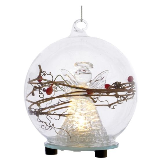 Украшение новогоднее &quot;Ангел&quot; с подсветкой , D 10 см, L10 W10 H10 см