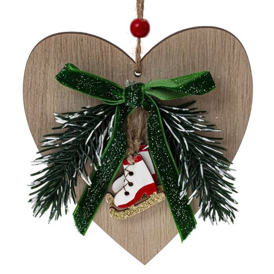 Изделие декоративное подвесное &quot;Ёлка/Сердце&quot;, L12 W2,5 H12 см, 2в.