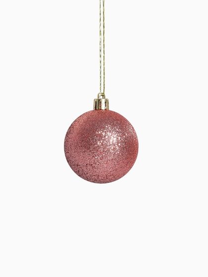 !09 Набор елочных шаров 24 штуки пластик d-6 см. &quot;Лилиан&quot; , цвет розовый дизайн микс