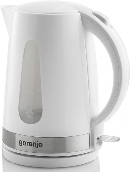 Чайник электрический Gorenje K17WE 1.7л. 2200Вт белый/серебристый (корпус: пластик)