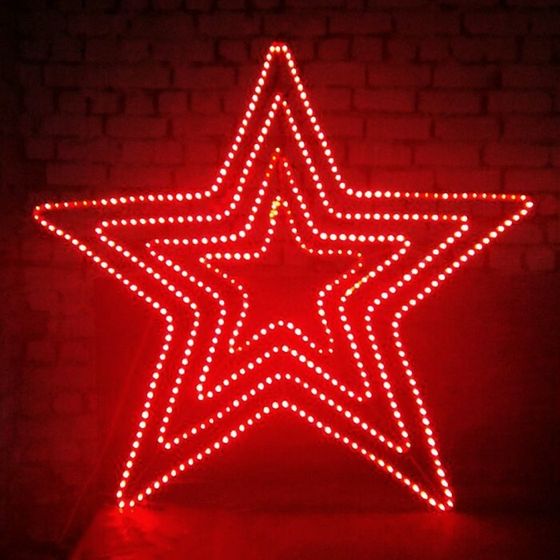 Светодиодное панно «Звезда», 147 × 140 × 4 см, 40 Вт, 220 В