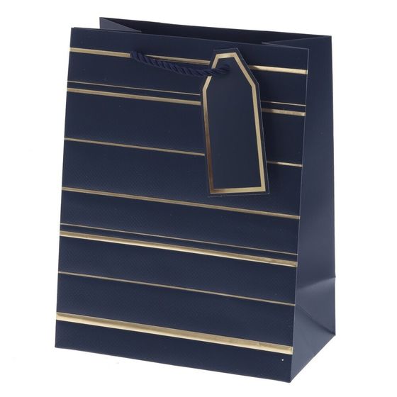 Пакет подарочный (бумага 210г/м2, блок 12шт), L18 W10 H23 см, 10в.