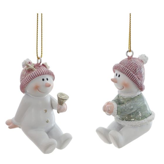 Фигурка декоративная подвесная &quot;Снеговик&quot;, L2,5 W5 H5 см, 2в.