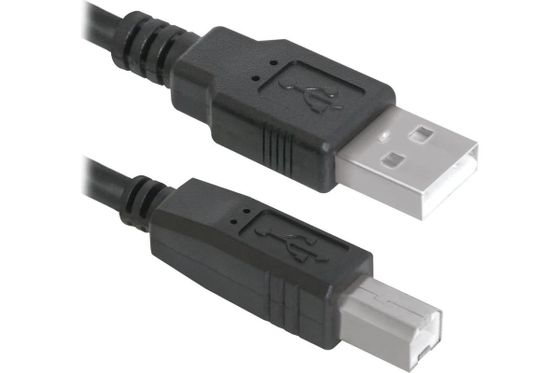 Кабель Defender USB 2.0 A(m) - B(m) 1.8м черный (USB04-06) (83763)