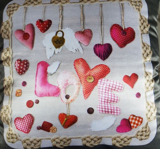 !Подушка декоративная &quot;Love&quot; 35*35см.