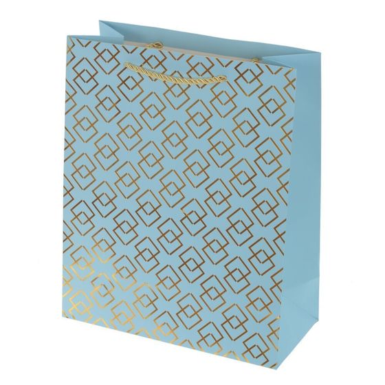 Пакет подарочный (бумага 210г/м2, блок микс 12шт), L26 W12 H32 см, 4в.