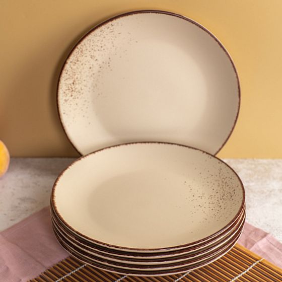 Тарелка обеденная OH!SPLASH бежевый 24см