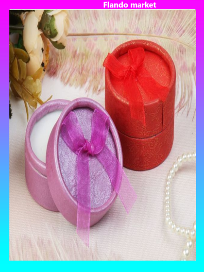 !Коробочка подарочная под кольцо 3 штуки &quot;Бочонок&quot;, 5,2*5, цвет МИКС