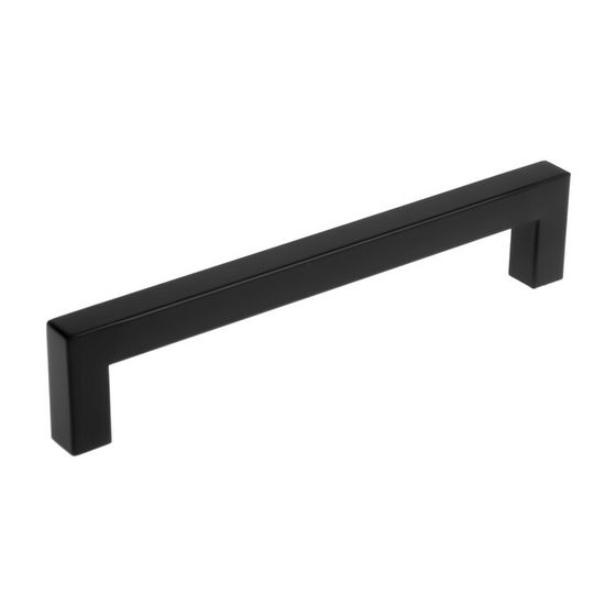 Ручка-скоба CAPPIO SQUARE RSC008, нержавеющая сталь, м/о 160 мм, цвет черный