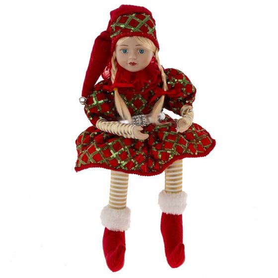 Игрушка набивная &quot;Эльф&quot; (муз, движ), L16 W12 H40 см (полка 22 см.)