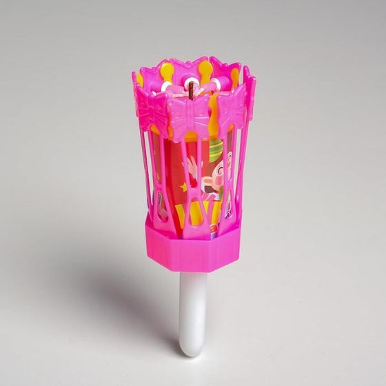 Свеча для торта музыкальная &quot;Цветок&quot;, розовая, 15×5 см