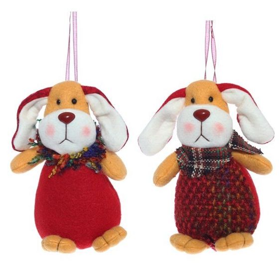 Новогоднее украшение «Собачка» L7 W5,5 H11,5 см, 6в.