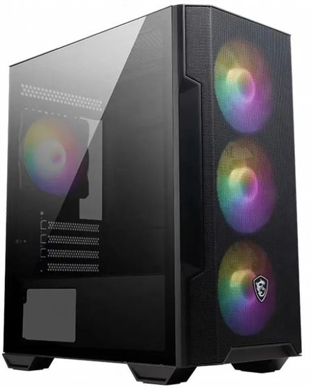 Корпус MSI MAG FORGE M100R Mini-Tower, MATX, 1xUSB 3.0, 2xUSB 2.0, 4x120mm ARGB Fan, ARGB Control Board, Tempered Glass Window, Brown Box (932220)