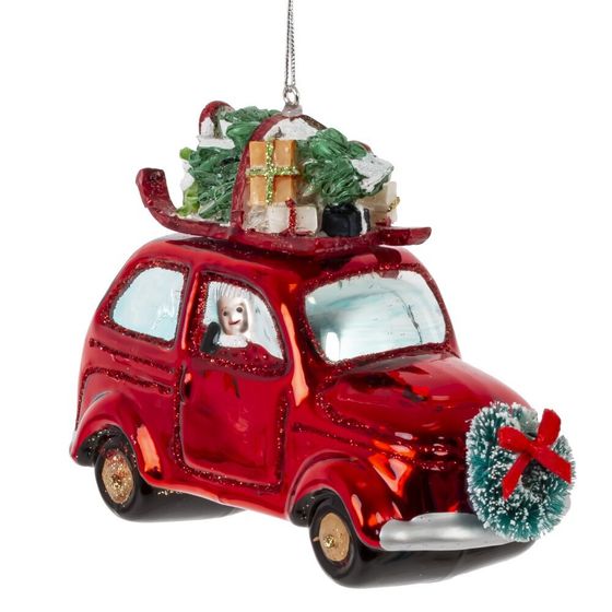 Украшение новогоднее "Машинка", L12,5 W5,5 H9 см