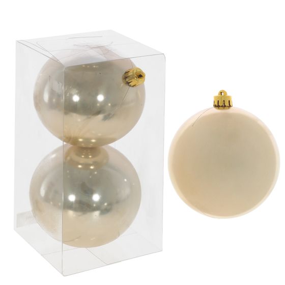 Набор из 2шт Украшение новогоднее "Шар", D 10 см, L20 W10 H10 см