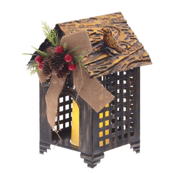 Изделие декоративное с подсветкой "Домик" (3хAAA н/п), L16,5 W22 H27,5 см