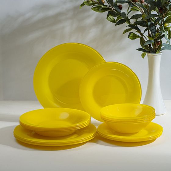 Тарелка обеденная АМБИАНТЭ ЙЕЛЛОУ 25см