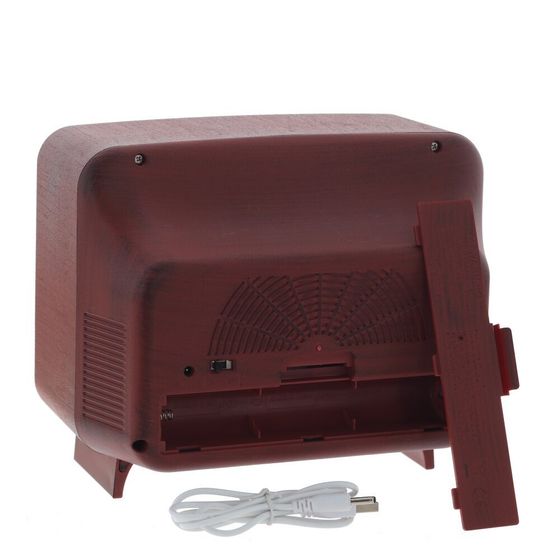 Изделие декоративное &quot;Телевизор&quot; (подсвет,вьюга,музыка, LR14х3 н/п +USB 100 см), L21 W12 H17 см