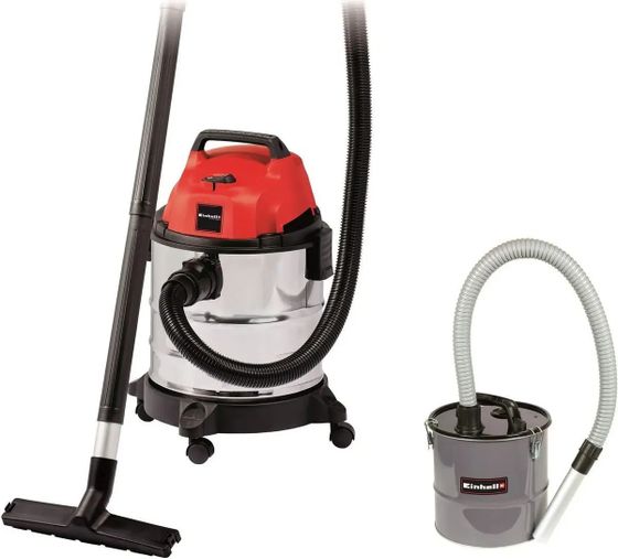 Строительный пылесос Einhell TC-VC 1820 S Kit 1250Вт уборка: сухая/влажная серебристый