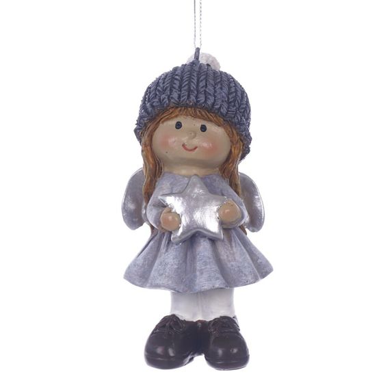Фигурка декоративная подвесная &quot;Ангел&quot;,  L4,5 W3,5 H10 см, 2в.