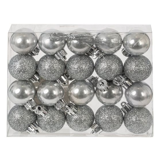 Набор из 20шт, Украшение новогоднее Шар, D 3 см