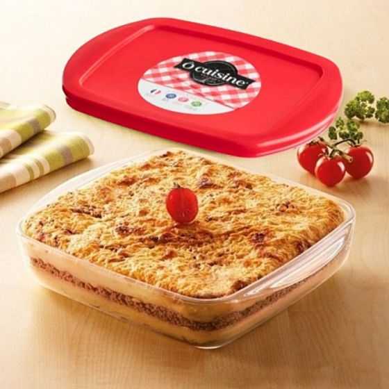 Блюдо прямоугольное с крышкой O CUISINE 28x20x8см 2.6л