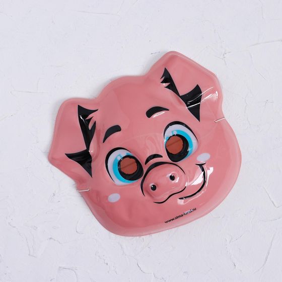 !09 Набор карнавальных масок 24 штуки дизайн микс: Маска PVC «Хрю» 12 штук + Бык рыжий с языком PVC 4 штуки + Маска на ободке «Медведь» 8 штук