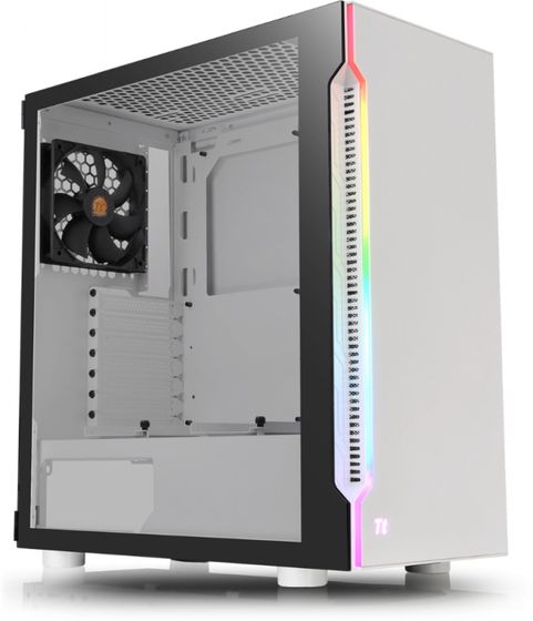 Корпус Thermaltake H200 TG Snow RGB белый без БП ATX 1x120mm 2xUSB3.0 audio bott PSU