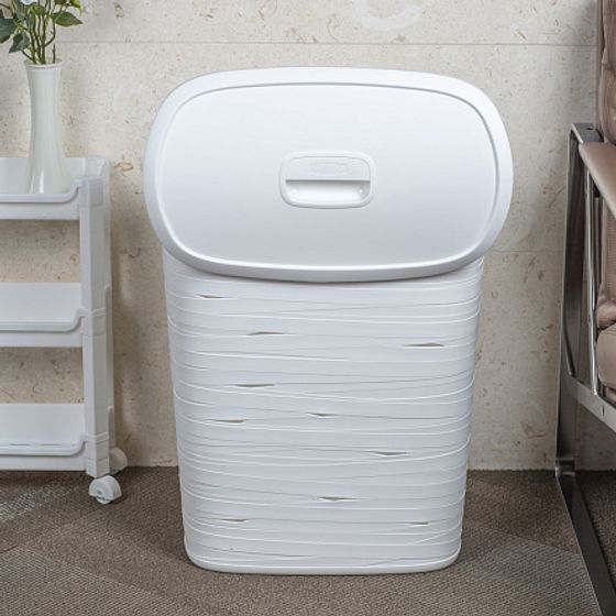 Корзина бельевая RIBBON 49л белый