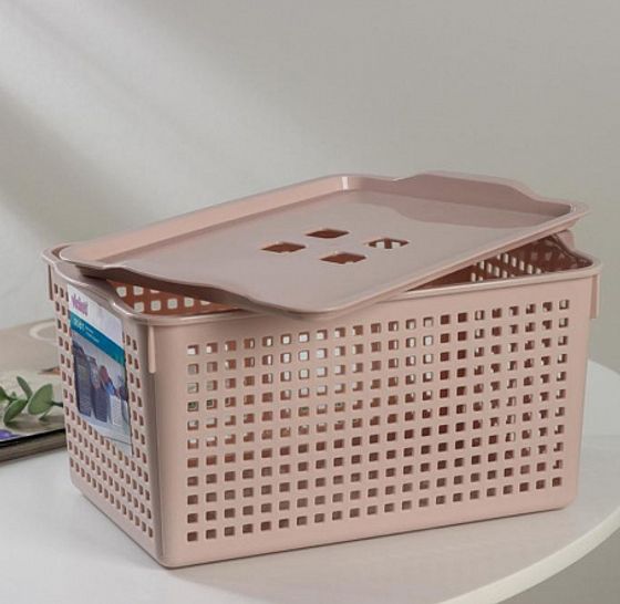 Корзинка Лофт 5.3лс крышкой пудра