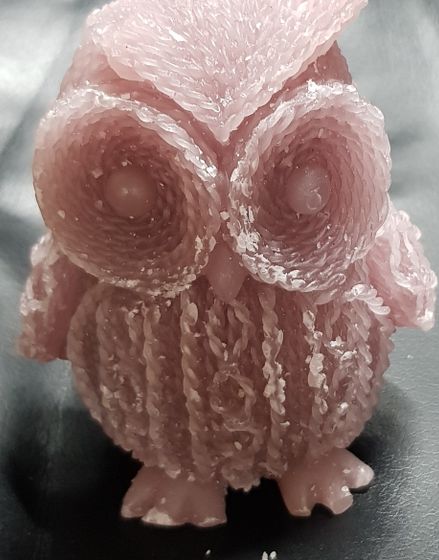 !09 НАБОР 2 ШТУКИ - Свеча вязанная "Сова" 11X7 см.