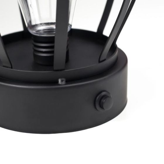 !09 Ночник лофт 16461/1 LED от батареек 3хАА черный 14х14х25,5 см