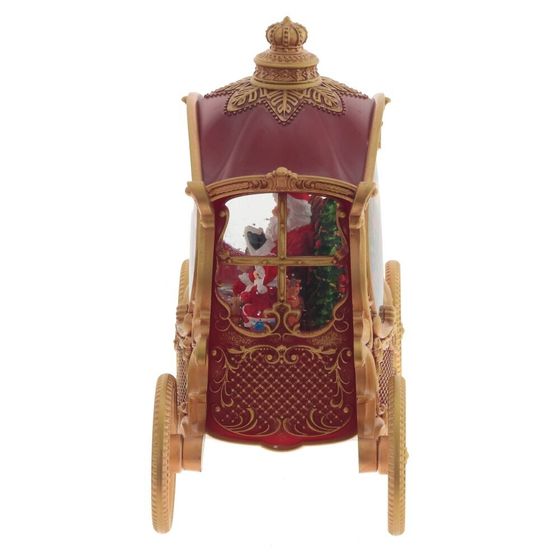 Изделие декоративное &quot;Дед Мороз в карете&quot; (подсветка, вьюга, AAх3 н/п) L26 W11 H22 см