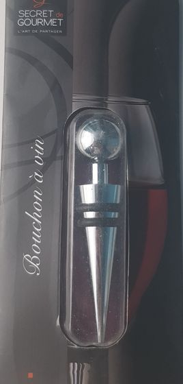 !09 Набор винный 2 предмета: Пробка для бутылки металл + Каплеуловитель нержавеющая сталь