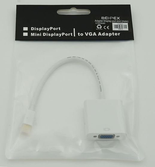 Переходник miniDisplayPort (m) VGA (f) белый