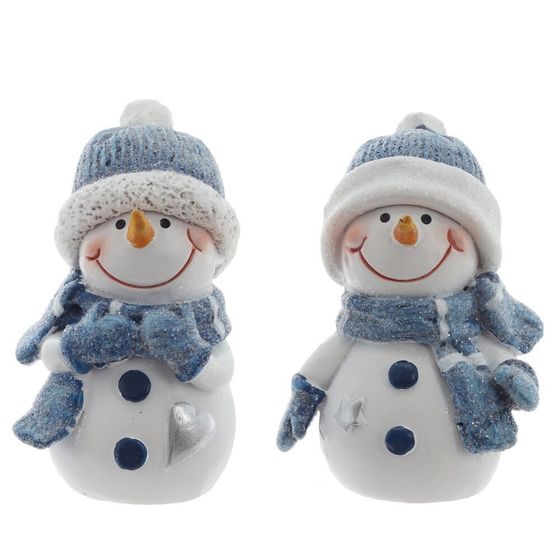 Фигурка декоративная &quot;Снеговик&quot;, L4 W4 H5,5 см, 2в.