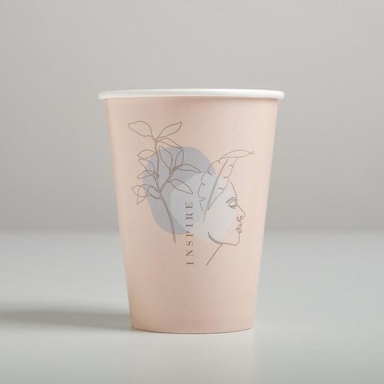 !09 Стаканчики для цветов микс (набор 8 штук) : «Inspire» 350 мл.(4 штуки) + Enjoy, 350 мл (3 штуки) + Best wishes, 350 мл. (1 штука)