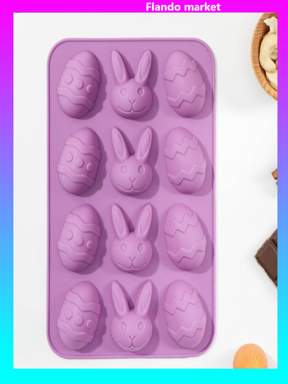 !09 Форма для льда и кондитерских украшений 23×15 см, 12 ячеек, цвет МИКС