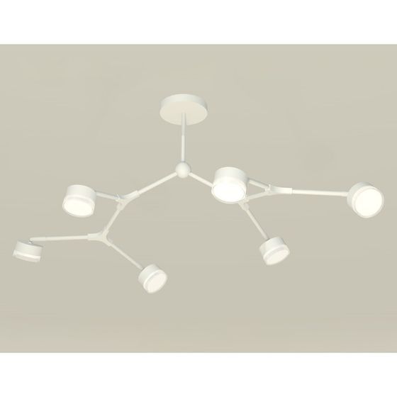 Комплект подвесного поворотного светильника с акрилом Ambrella light, Traditional DIY, XB9055204, 6хGX53, цвет белый песок, белый матовый, прозрачный