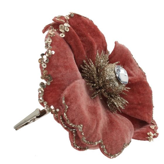 Цветок искусственный &quot;Магнолия&quot; (на клипсе), L14 W14 H9 см