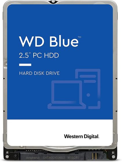 Жесткий диск 500Gb WD SATA-III WD5000LPZX Desktop Blue (5400rpm) 128Mb 2.5&quot;