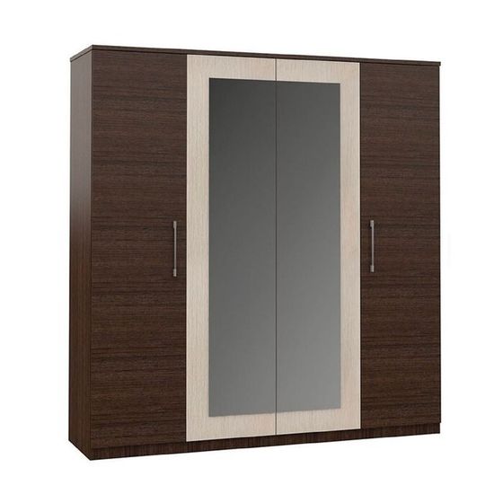Шкаф 4-х дверный «Аврора», 2004 × 574 × 2118 мм, цвет венге / дуб молочный