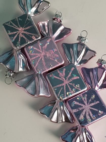 !НАБОР ЕЛОЧНЫХ ИГРУШЕК 8 ШТУК MARKO FERENZO "PINK DREAMS" - КОНФЕТА, 10 СМ., ЦВЕТ РОЗОВЫЙ