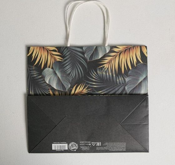 !Пакет подарочный 2 штуки крафтовый «Тропики», 25 × 22 × 12 см