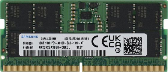 Память SO-DIMM DDR5 16Gb 4800MHz Samsung M425R2GA3BB0-CQK OEM PC5-38400 CL40 288-pin 1.1В dual rank OEM