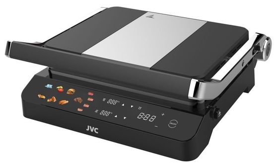 Электрогриль JVC JK-GR335 2000Вт черный/серебристым