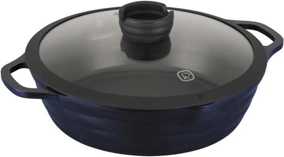 Сотейник Rondell Royal Blue RDA-1547 d=28см стек.кр синий