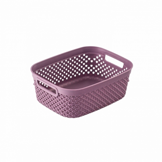 Коробка для хранения DIAMOND фиолетовая S 1.3л с ручками